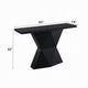 Kia Sofa Console Table | 47" Top | Geometric Pedestal Base | Black