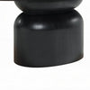 Kiri Dining Table | 78" Ash Black Oval | Sculptural Pedestal Base