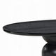 Kiri Dining Table | 78" Ash Black Oval | Sculptural Pedestal Base
