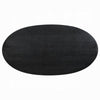 Kiri Dining Table | 78" Ash Black Oval | Sculptural Pedestal Base