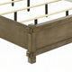 Cera Queen Size Bed | Panel Headboard with Top Rails | Antique Oak Brown