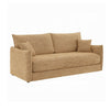 Mea Full Size Sleeper Sofa | 2 Throw Pillows | Plush Mocha Brown Chenille