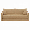 Mea Full Size Sleeper Sofa | 2 Throw Pillows | Plush Mocha Brown Chenille