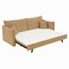 Mea Full Size Sleeper Sofa | 2 Throw Pillows | Plush Mocha Brown Chenille