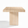 Pia Dining Table | 71" Travertine Top | Fluted Pedestal Base | Brown