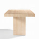Pia Dining Table | 71" Travertine Top | Fluted Pedestal Base | Brown