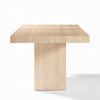 Pia Dining Table | 71" Travertine Top | Fluted Pedestal Base | Brown