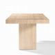 Pia Dining Table | 71" Travertine Top | Fluted Pedestal Base | Brown