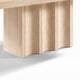 Pia Dining Table | 71" Travertine Top | Fluted Pedestal Base | Brown