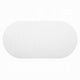 Jeh Coffee Table | 55" White Oval Top | Dual Pedestal Base | Oak Brown