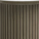 Jeh Side End Table | 22" White Round Top | Fluted Base | Oak Brown