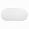 Jeh Sofa Console Table | 55" White Oval Top | Pedestal Base | Oak Brown