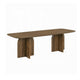 Dio Dining Table | 94" Top | Cross Pedestal Base | Dark Walnut Brown