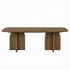 Dio Dining Table | 94" Top | Cross Pedestal Base | Dark Walnut Brown