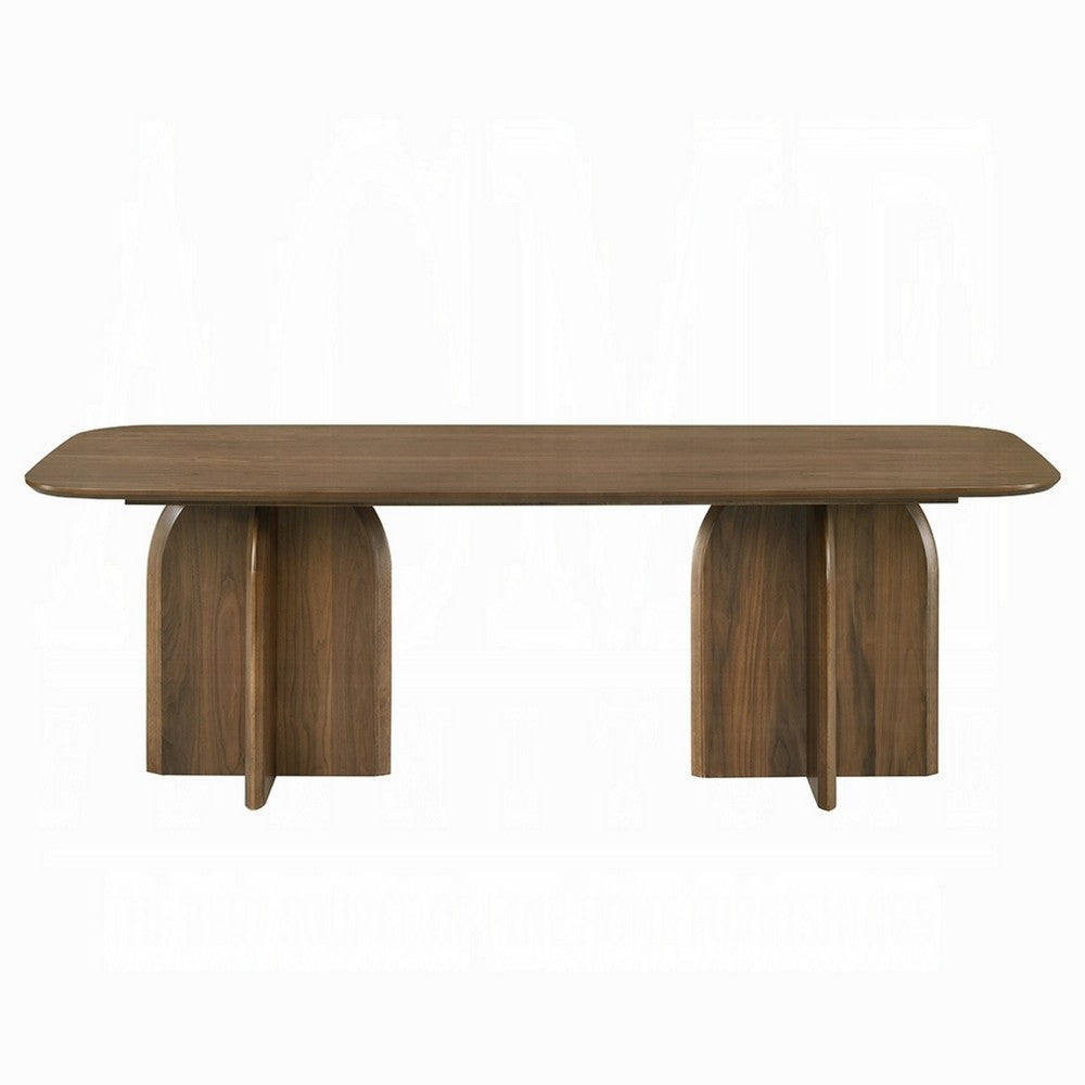 Dio Dining Table | 94" Top | Cross Pedestal Base | Dark Walnut Brown
