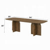 Dio Dining Table | 94" Top | Cross Pedestal Base | Dark Walnut Brown
