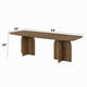 Dio Dining Table | 94" Top | Cross Pedestal Base | Dark Walnut Brown