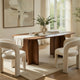 Dio Dining Table | 94" Top | Cross Pedestal Base | Dark Walnut Brown