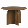 Dio Dining Table | 47" Top | Cross Pedestal Base | Dark Walnut Brown