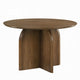 Dio Dining Table | 47" Top | Cross Pedestal Base | Dark Walnut Brown