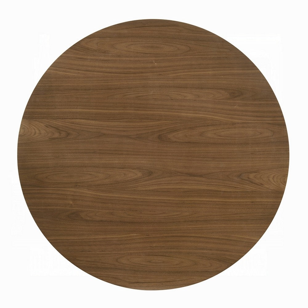 Dio Dining Table | 47" Top | Cross Pedestal Base | Dark Walnut Brown