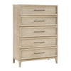 Ary Tall Dresser Chest | 5 Drawers | Black Bar Pulls | Light Brown