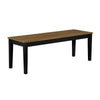 Teny Dining Bench | 48" Wide Brown Seat | Black Wood Frame