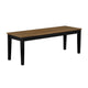 Teny Dining Bench | 48" Wide Brown Seat | Black Wood Frame