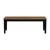 Teny Dining Bench | 48" Wide Brown Seat | Black Wood Frame