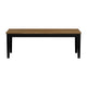 Teny Dining Bench | 48" Wide Brown Seat | Black Wood Frame