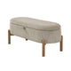 Mony Bench with Lift Top Storage | Taupe Corduroy | 43" Brown Frame