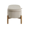 Mony Bench with Lift Top Storage | Taupe Corduroy | 43" Brown Frame