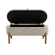 Mony Bench with Lift Top Storage | Taupe Corduroy | 43" Brown Frame