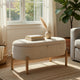 Mony Bench with Lift Top Storage | Taupe Corduroy | 43" Brown Frame