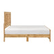 Adia King Size Bed | Chevron Patterned Headboard | Natural Brown