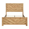 Adia King Size Bed | Chevron Patterned Headboard | Natural Brown