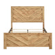 Adia King Size Bed | Chevron Patterned Headboard | Natural Brown