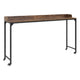 Sem Overbed Table on Wheels | 72" Rustic Brown Desk Top | Black Metal Frame