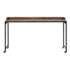 Sem Overbed Table on Wheels | 72" Rustic Brown Desk Top | Black Metal Frame