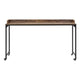 Sem Overbed Table on Wheels | 72" Rustic Brown Desk Top | Black Metal Frame
