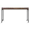 Sem Overbed Table on Wheels | 72" Rustic Brown Desk Top | Black Metal Frame
