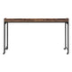 Sem Overbed Table on Wheels | 72" Rustic Brown Desk Top | Black Metal Frame