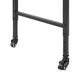 Sem Overbed Table on Wheels | 72" Rustic Brown Desk Top | Black Metal Frame
