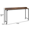 Sem Overbed Table on Wheels | 72" Rustic Brown Desk Top | Black Metal Frame