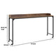 Sem Overbed Table on Wheels | 72" Rustic Brown Desk Top | Black Metal Frame