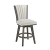 Core Swivel Counter Height Chair Set of 2 | Gray Velvet Flared Back