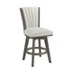 Core Swivel Counter Height Chair Set of 2 | Gray Velvet Flared Back
