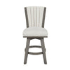 Core Swivel Counter Height Chair Set of 2 | Gray Velvet Flared Back