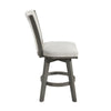 Core Swivel Counter Height Chair Set of 2 | Gray Velvet Flared Back