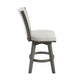 Core Swivel Counter Height Chair Set of 2 | Gray Velvet Flared Back